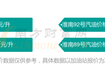 6月4日淮南92号、95号汽油价格(多少钱一升)